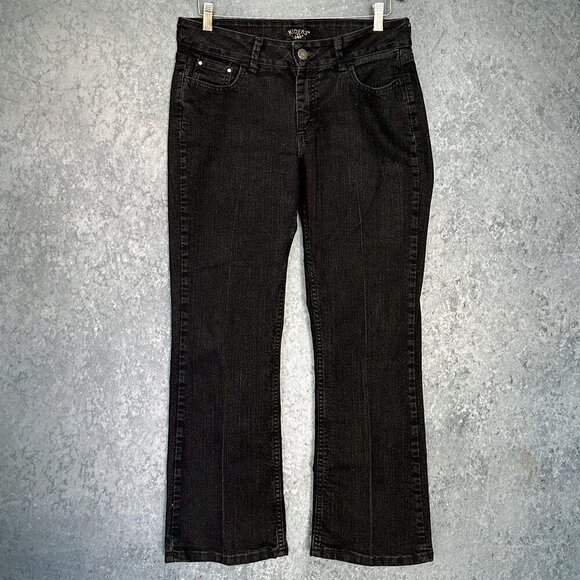 Riders by Lee Black Denim Jeans, Size 10 P - Picture 1 of 4